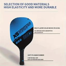 Conjunto de raquete de pickleball (2 raquetes + 4 bolas + 1 saco de cosméticos) placa base de álamo de alta qualidade conjunto de raquete de pickleball esportes ao ar livre especial iniciantes raquete de treinamento de entrada praia equipamentos esportivos - Image 5