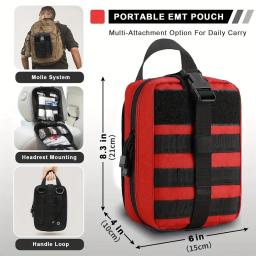 70 peças kit de primeiros socorros ifak com torniquete, kit médico emt ifak, mochila de sobrevivência de emergência, suprimentos de equipamentos de acampamento - Image 6