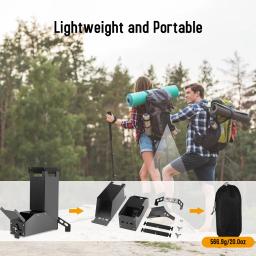 Lixada ao ar livre dobrável queima de madeira fogão foguete aço inoxidável mochila acampamento ao ar livre tenda fogão forno ao ar livre - Image 3