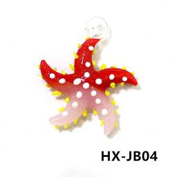 Ornamentos de pingente de vidro de charme de estrela do mar bonitos personalizados Ornamentos coloridos de estrela do mar de vidro para acessórios de fabricação de colar de jóias diy ou decoração de aquário - Image 5