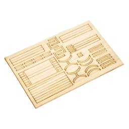 Conjunto de mesa e cadeiras em miniatura, layout arquitetônico, Kits montados em madeira para diorama, modelismo DIY, escala 1:35 - Image 2