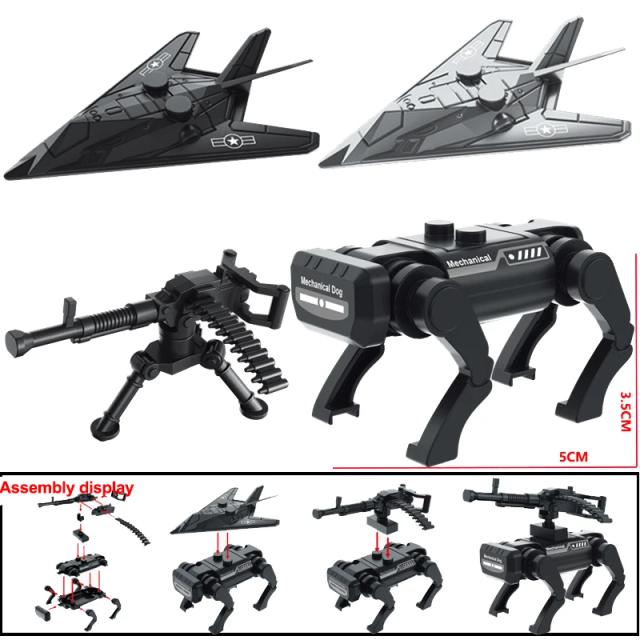 Moc Drone Robô Cão Lobo Blocos de Construção Militares