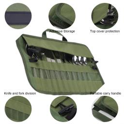 Saco de talheres portátil acampamento cozinha conjunto de utensílios de cozinha conjunto de utensílios de cozinha saco de armazenamento gadgets cozinha colheres para churrasco festa - Image 5