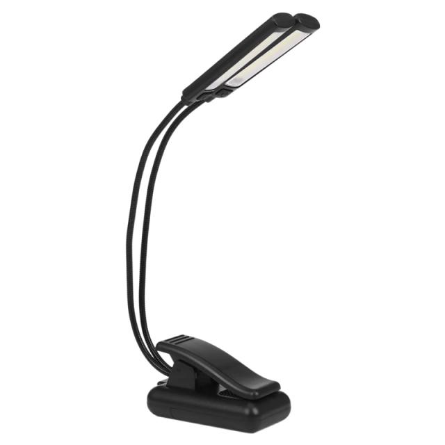 Lâmpada LED Clip On para Música e Leitura, Ajustável com 6 Níveis de Brilho e Sem Cintilação