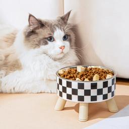 Tigela de aço inoxidável para cães, tigela anti-queda para animais de estimação, tigela de plástico para gatos, tigela de arroz para cães com pescoço alto, tigela de comida para gatos de grande capacidade - Image 2