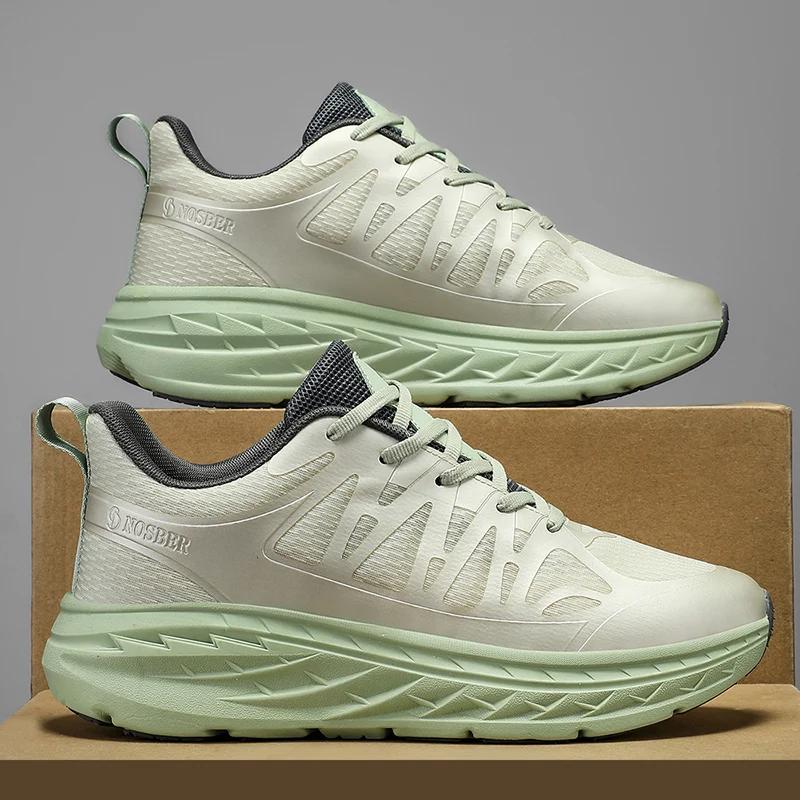 Sapatos esportivos de sola grossa para casais, antiderrapantes, tênis absorvente de choque para homens e mulheres, tênis de maratona, novo, 2024 - Image 1