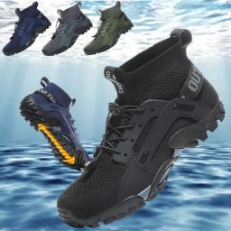 Sapatos de água descalços de cano alto, botas de montanha Trekking, tênis antiderrapantes, resistente ao desgaste ao ar livre - Image 1