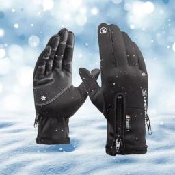 Luvas térmicas impermeáveis do tela táctil, Windproof, morno, tempo frio, corrida, esportes, caminhando, esqui, inverno - Image 2