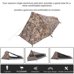 Barraca De Toldo De Acampamento, Material De Viagem, Equipamento De Caminhada Natureza, Tendas De Uma Pessoa, Abrigos De Caminhada, Entretenimento Esportivo - Image 2