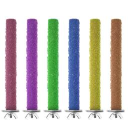 1pc papagaio brinquedos gaiola pássaro poleiro plataforma mascar brinquedo pata moagem pássaro limpo brinquedos para mordidas periquito cor aleatória - Image 1