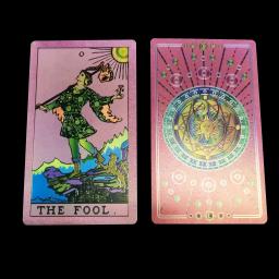 Clássico rosa 78 sombra baralho tarô cartões com guia para iniciantes-aprender holográfico tarot presentes witchy para adivinhação - Image 6