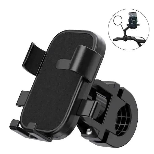 Suporte Antiderrapante para Celular Ajustável: Acessório 360° para Bicicletas e Mountain Bikes