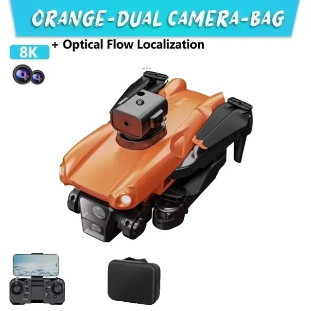 P25 Drone 8K Profissional HD Câmera Dupla Controle Remoto Brushless 360° Obstacle Avoidance