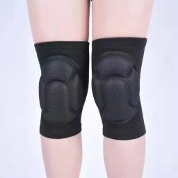 Joelheiras de proteção espessa esponja, esportes radicais de futebol voleibol, antiderrapante colisão evitar joelheira cinta, 1 par - Image 2