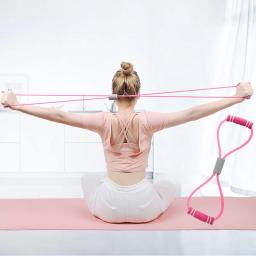 8-shaped faixas de resistência para esportes, elástico para casa, yoga, fitness, borracha puxar corda, exercício, equipamentos de ginástica - Image 1