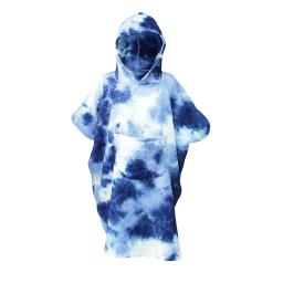Toalha poncho de surf, Esportes Aquáticos Multifuncionais, Robe com capuz, Tecido de microfibra, Tie-Dry, Bolsos grandes para surfista - Image 2