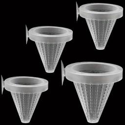 Alimentador De Cone De Aquário Para Tanque De Peixes, Ventosa, Cesta De Cone De Plástico, Alimentador De Camarão, 4Pcs - Image 2