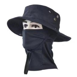 Balaclava camuflada tática masculina, boné de pesca, conjunto completo de máscara facial, chapéu solar snapback, caça ao ar livre, verão - Image 4