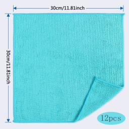 Pano De Pano De Limpeza De Microfibra, Toalhas De Limpeza Sortidas Para Cozinha Da Casa, 4 Cores, Pacote 12 - Image 2