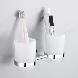 Suporte de parede moderno para escova de dentes, copo de vidro, organizador de armazenamento de banheiro, escova de dentes, ferramentas para banheiro - Image 3