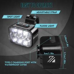 Bucklos luz traseira da bicicleta luz dianteira 1100mah led cob à prova dwaterproof água lâmpada usb recarregável mtb estrada luzes traseiras peças da bicicleta - Image 5
