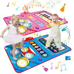 Esteira de jogo sensorial musical para crianças, teclado piano, tambor jazz, instrumento musical para bebê, brinquedos educativos para crianças, 2 em 1 - Image 1