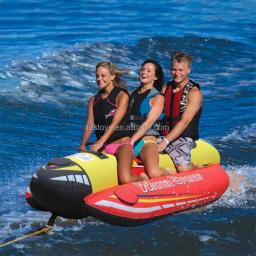 FDS-Tubo inflável de banana para adultos, pesado, 3 cavaleiros, tubo rebocável, barco para esportes aquáticos, novo - Image 6