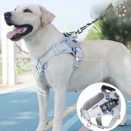 Arnês multifuncional para cães de estimação, arnês reflexivo para cães de médio porte, treinamento ao ar livre, conforto, colete respirável, alça para o peito, para cães - Image 1