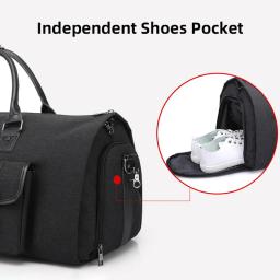 Mala de Mão Masculina, Sacos De Viagem Desportiva, Bolsa De Vestuário De Grande Capacidade, Sacos De Ombro Dobráveis, Compartimento De Sapatos, XM137 - Image 5