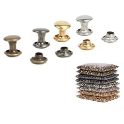 100 conjuntos de rebites de metal com tampa dupla, 6mm 8mm, rebites redondos para artesanato de couro, bolsa, cinto, roupas, chapéu, sapatos, coleira de animais de estimação, decoração - Image 3