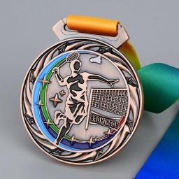 7cm 100g medalha de badminton alta qualidade emblemas lembranças escola esportes combinar ouro prata bronze medalhas de metal troféu impressão gratuita - Image 6