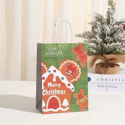 Sacos De Embrulho De Presente De Natal Dos Desenhos Animados, criativo Novo Anime Bonito Pequeno Animal Handheld Sacos De Papel Kraft, Sacos De Presente, 4Pcs - Image 2