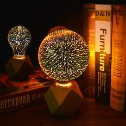 Lâmpadas incandescentes LED para decoração de férias, efeito de fogos de artifício 3D, lâmpada retro vintage, E27, AC 110V, 220V, G80, G125 - Image 1