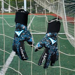 Aerfey futebol futebol goleiro luvas engrossar látex sem fingersave não-slipand wear-resistant - Image 1