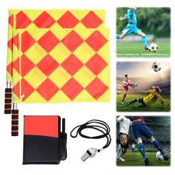 Kit Bandeira Árbitro com Caderno Apito e Lápis, Cartões Vermelhos e Amarelos, Esportes, Futebol - Image 2