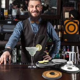 Bar Glass Edge Machine Set com 2 pourers e 3 esponjas, plástico Cocktail Bartender ferramenta, dobrável, 3 camadas - Image 5