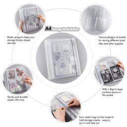 1/2/3/4 bolsos protetores de página bolsos inserções organizador bolsos matrizes e pasta de armazenamento de carimbo usado para armazenar selos e matrizes - Image 6