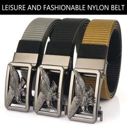 Tushi novo cinto tático para homens apertado grosso náilon casual cinto liga catraca fivela automática golfe edc cinto militar ao ar livre masculino - Image 2