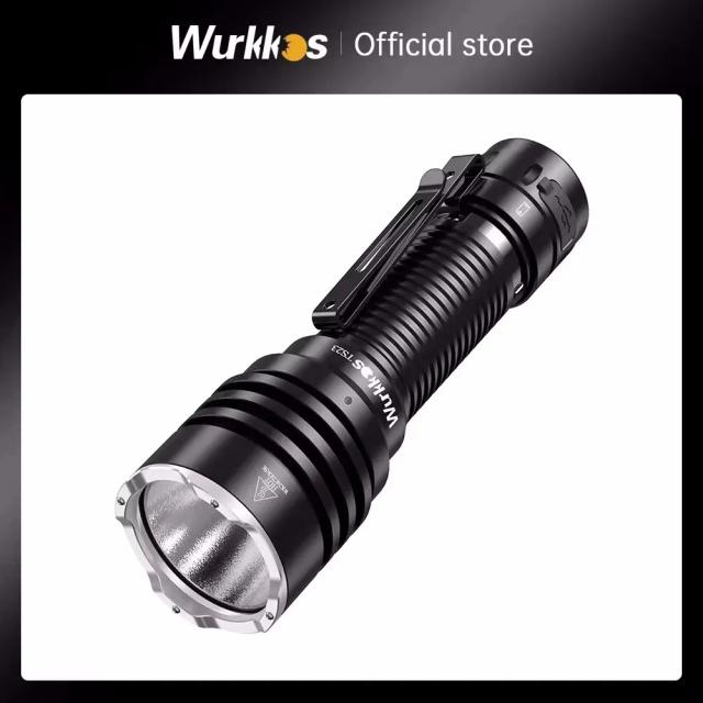 Wurkkos-lanterna tática recarregável, IPX8 impermeável, dois modo de grupo, EDC interruptor de cauda, XHP70.3 HI LED, 5000Lm, TS23 21700