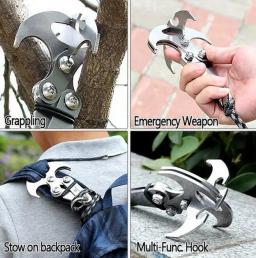 Gancho de escalada ao ar livre multifuncional em aço inoxidável Gancho de luta Survival Folding Escapement Camping Edc Equipment Tool - Image 2