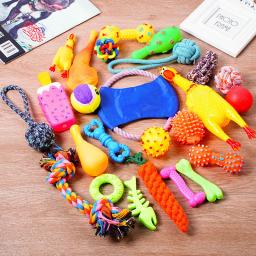 Bone Rope Squeaky Plush Toy Kit para Animais de Estimação, Brinquedos para cães, Puppy Interactive Molar Chewing Toy, cães pequenos e grandes, Pug Suprimentos - Image 2