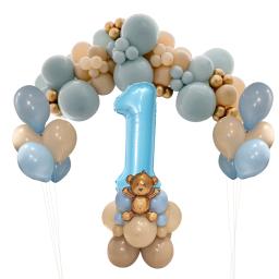 Carton Bear Latex Balloon Set, Decorações para festas de feliz aniversário temáticas do menino, Presentes DIY Suprimentos, Vintage, 32pcs - Image 1