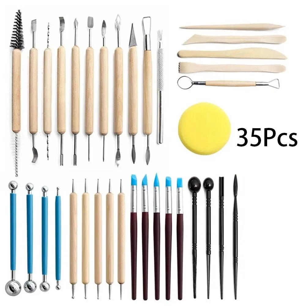 Argila Modelagem Sculpting Conjunto De Ferramentas, Argila De Polímero Pontilhando Ferramentas, Cortador De Cerâmica, Ar Frio Seco, Kits De Arte - Image 1