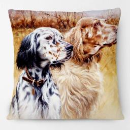 Grandes cães de caça drahthaars preto labrador cão cartaz animais pintura coxim capas decorativas fronha para sofá - Image 2
