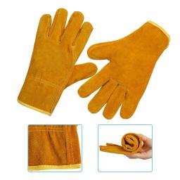 Luvas De Trabalho De Soldagem Retardante De Chama De Couro, protetor De Metal à Prova De Calor, equipamentos Ferramentas - Image 6