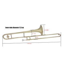 Bb Alto lacado ouro latão profissional B plana trombone chifre com caixa, acessórios para instrumentos musicais - Image 6