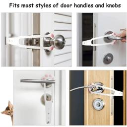 Ajustável plástico pet porta titular, Elastic Gate Lock, Flex trava cinta, impede que os cães de entrar, manter o cão fora - Image 3