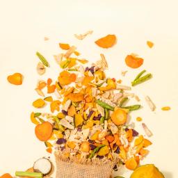 Lanches para animais de estimação liofilizados, teddy bichon, cachorro pequeno, legumes mistos, balde de frutas e vegetais mistos, suprimentos para cães - Image 3
