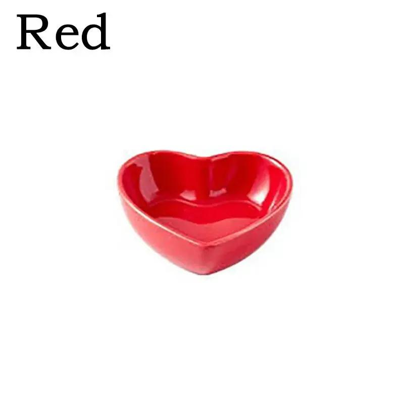 Tigela cerâmica de forma de coração colorido, Alimentador Pet pequeno, Comida e água prato, cobaia, Hamster e coelho, Pet fornecimentos, 1pc - Image 1