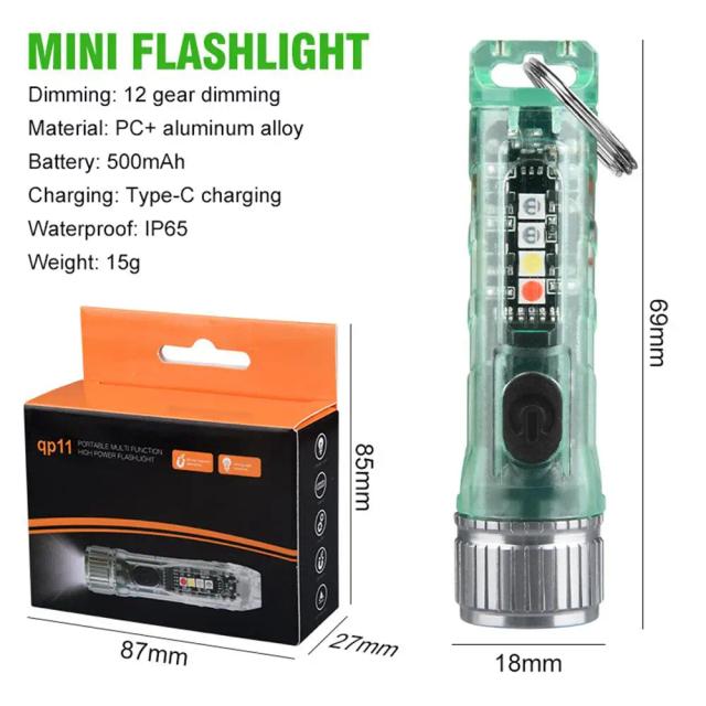Lanterna LED Portátil à Prova d'Água com Modo Super Brilhante e Interruptor de Pressão
